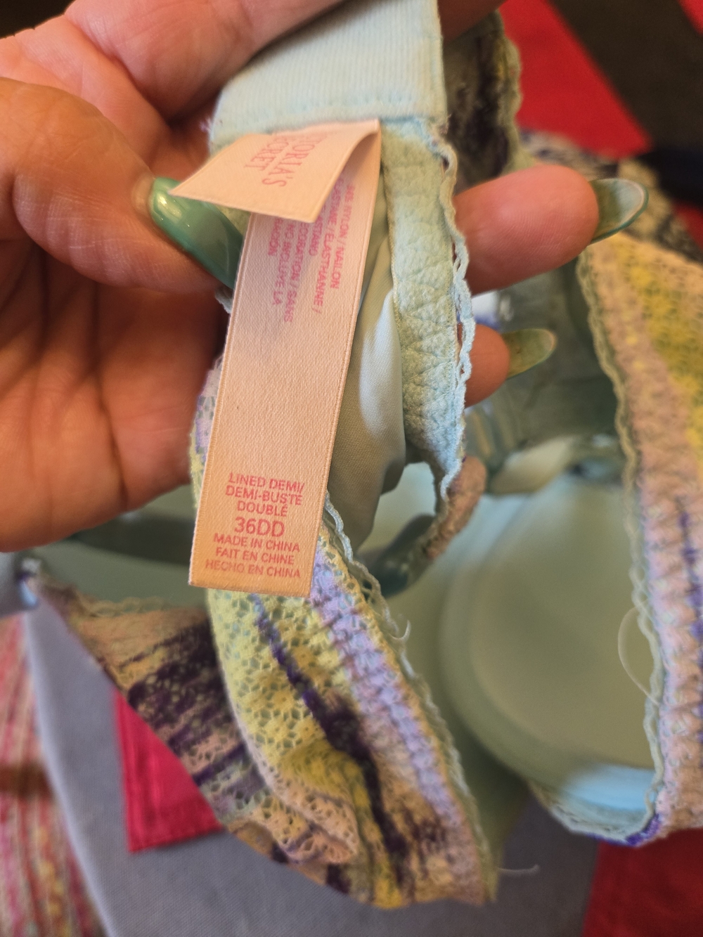 Victoria's Secret (3)38D/(1)36DD Molded Bras , Blue Pastel, Tan,All For 1 Price - Picture 4 of 14